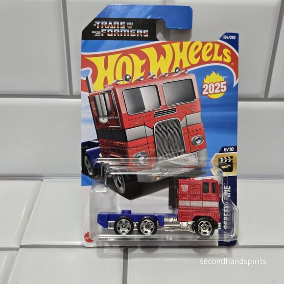 Hot Wheels  Optimus Prime 6/10 Screen Time Card 104/250 Transformers - Picture 1 of 2
